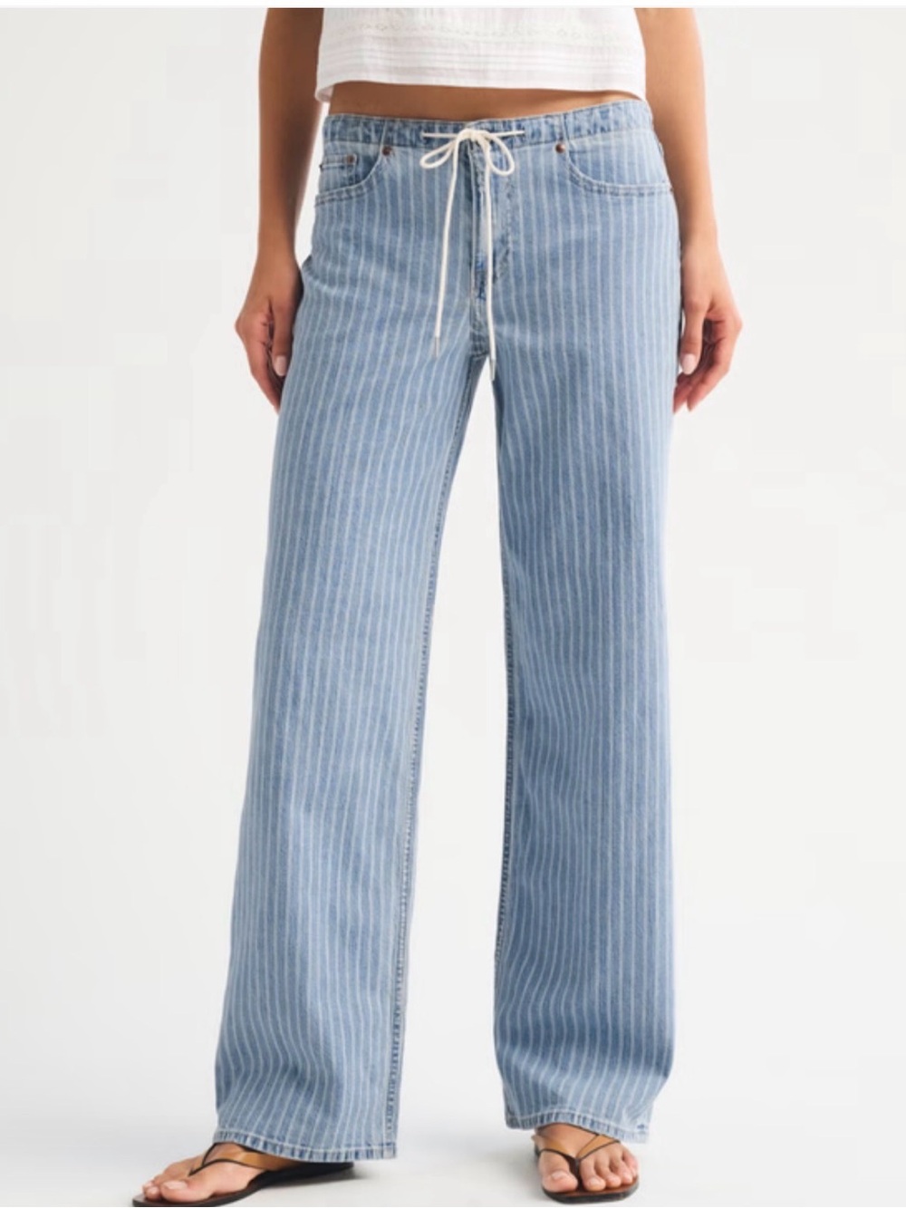 Abercrombie Ultra Loose Low Rise Linen Blend